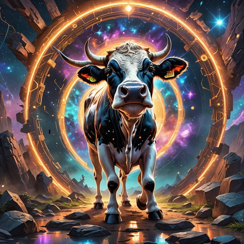 Divine Cow Arrives Through Astral Portal