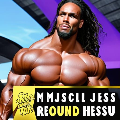Surreal Image: Muscular Jesus with Female Chest