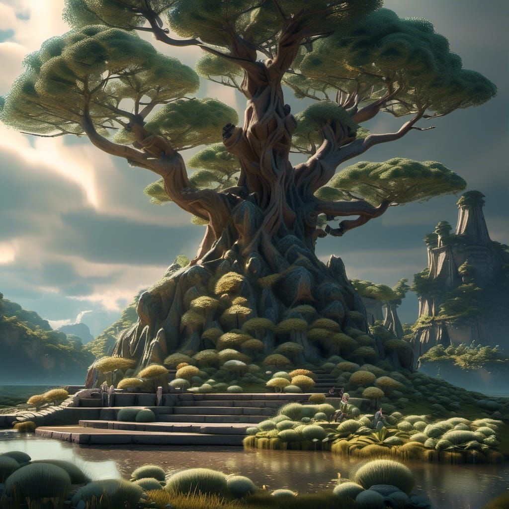 Iridescent Tropical Island Paradise: A Breathtaking Seascape