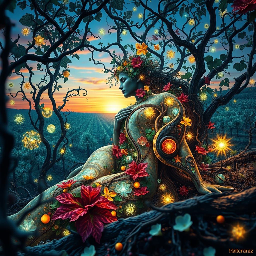 Ethereal Surrealist Bio Art Masterpiece