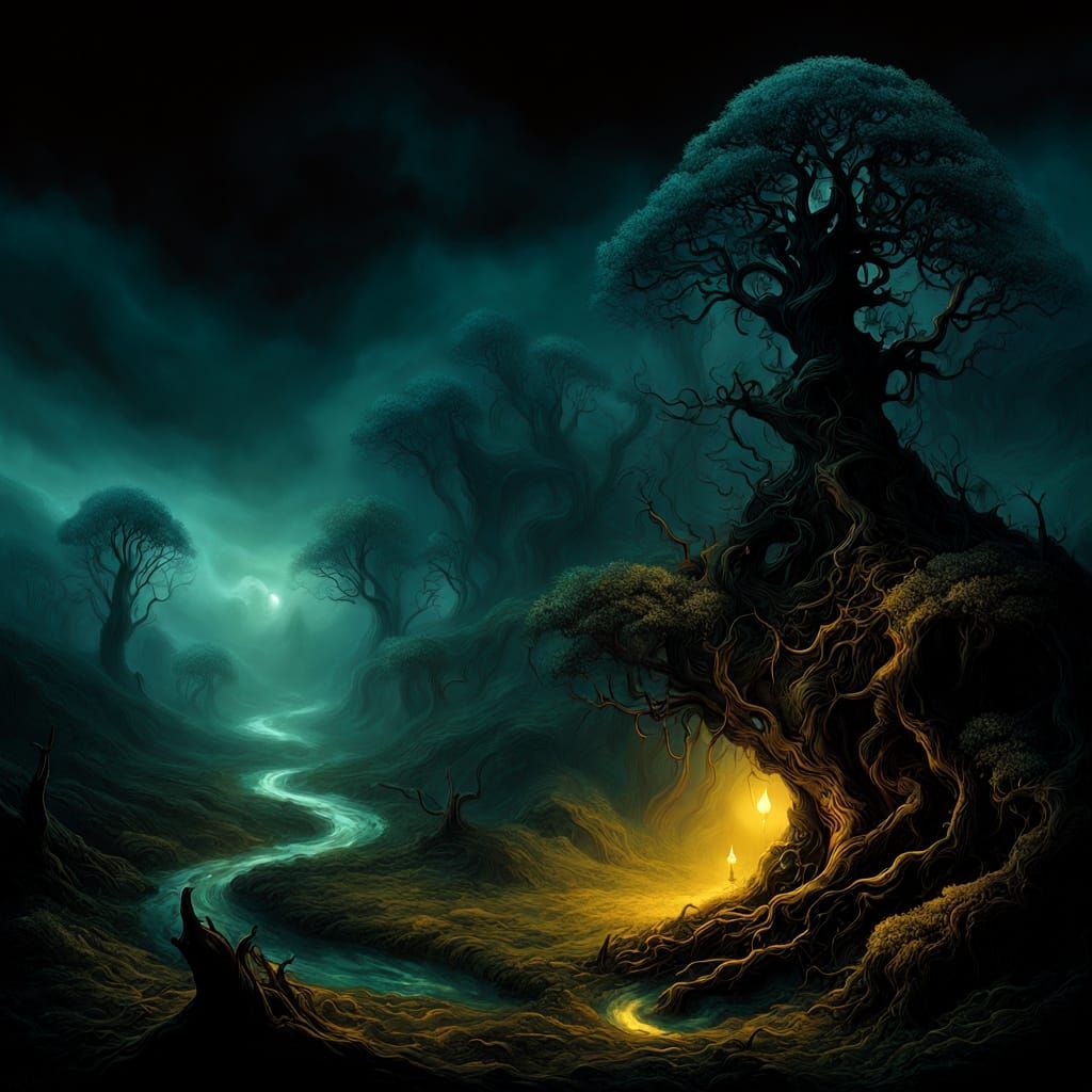 Tree Roots Shaped Like Boots in Enchanted Soil