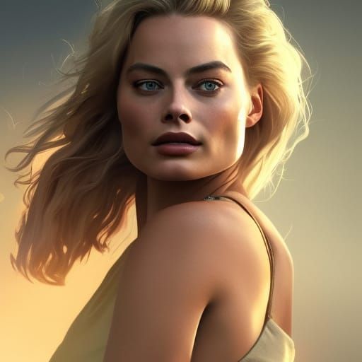 Stunning Portrait of Margot Robbie in 8k