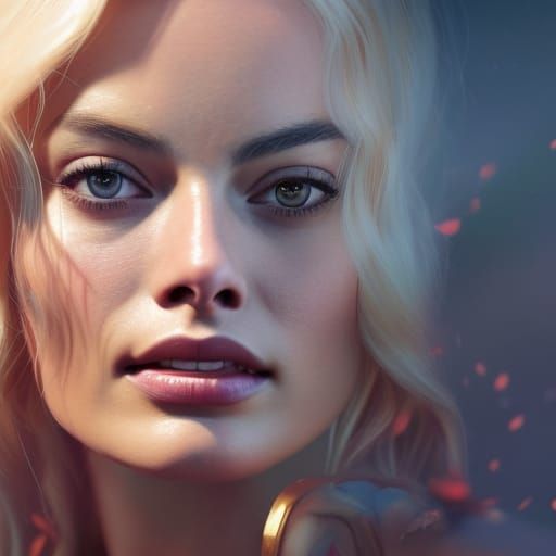 Realistic Portrait of Margot Robbie in 8K
