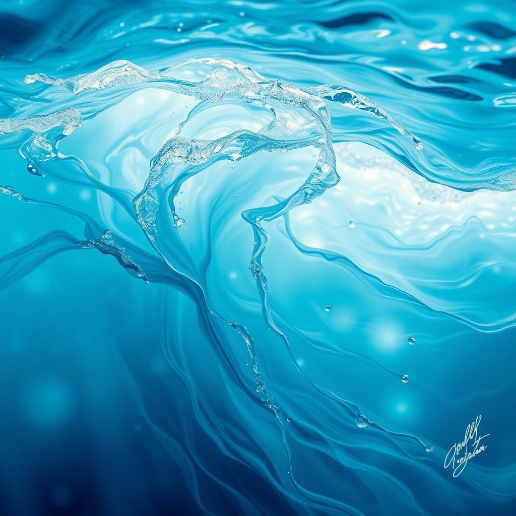 Hyperrealistic Swirling Water with Sublime Realism