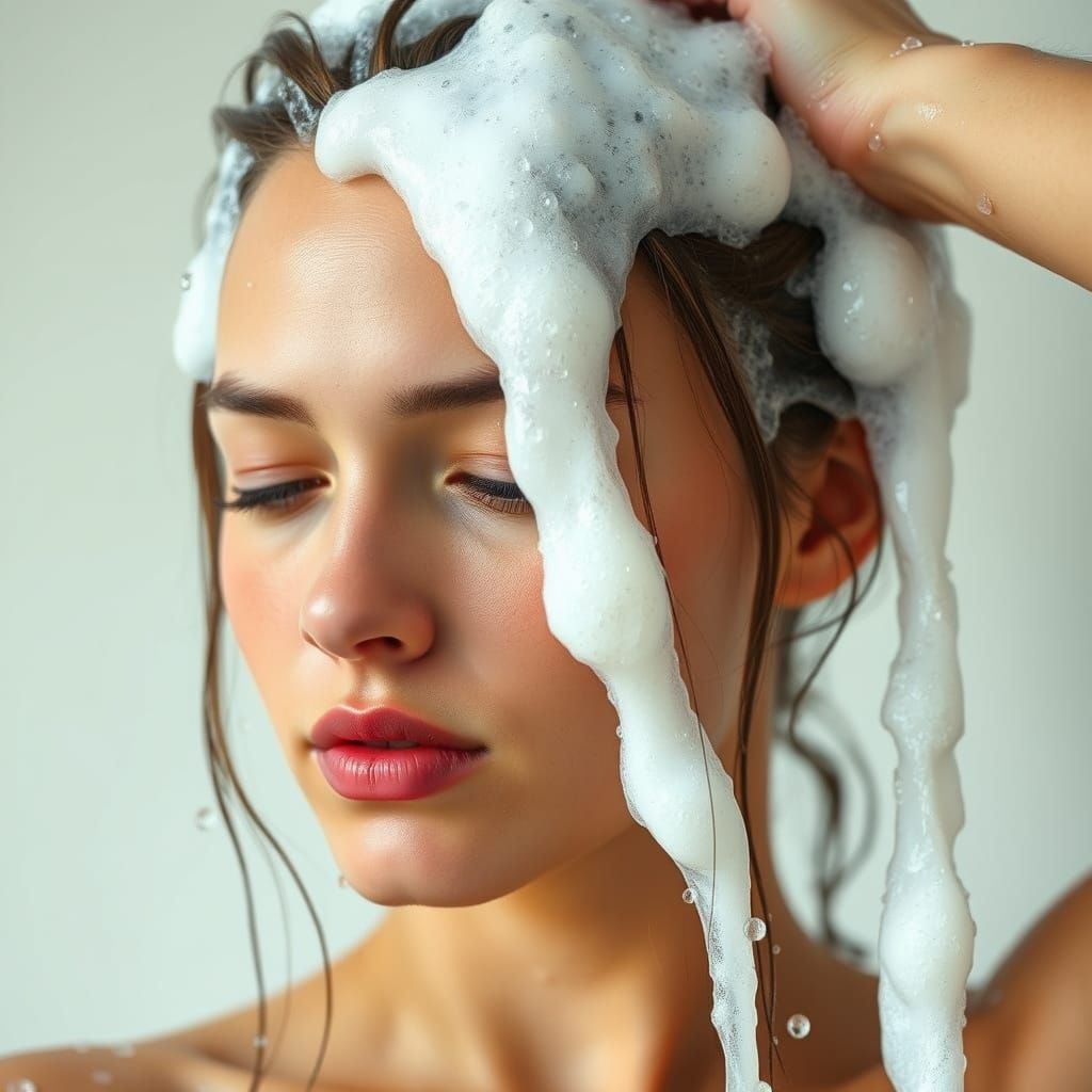 Foamy Fresh Hair Wash in Serene Minimalist Style