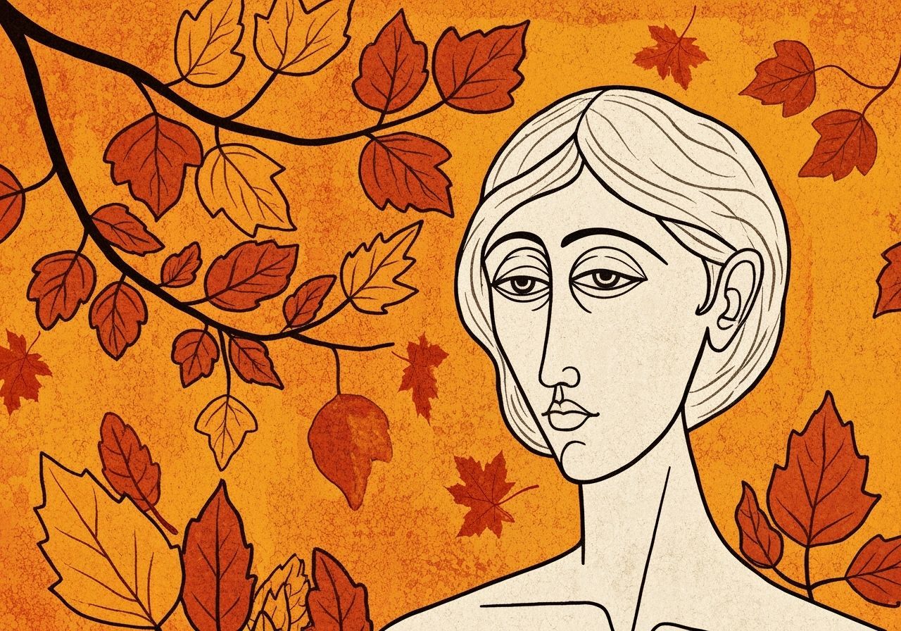 Picasso Inspired Autumn Landscape Scene