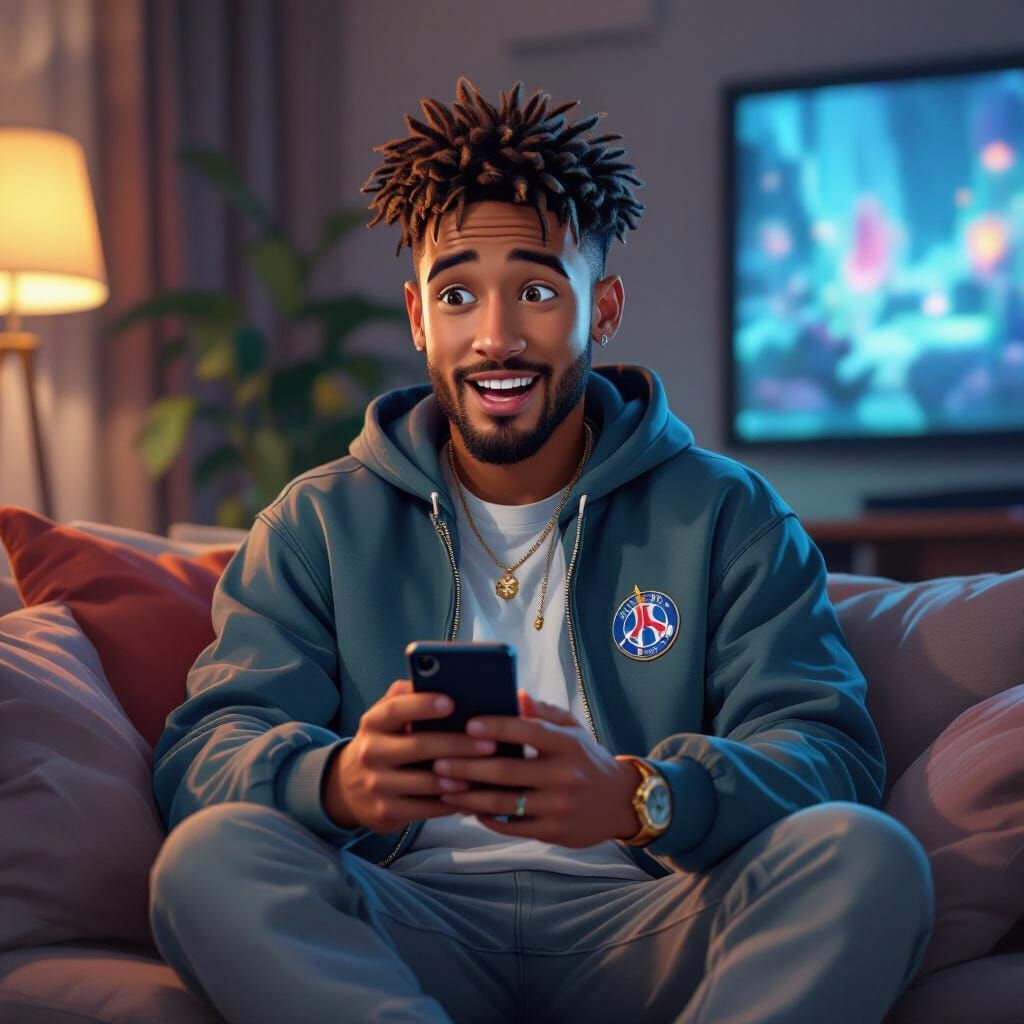 Neymar Jr. Amused by Videos: Digital Animation