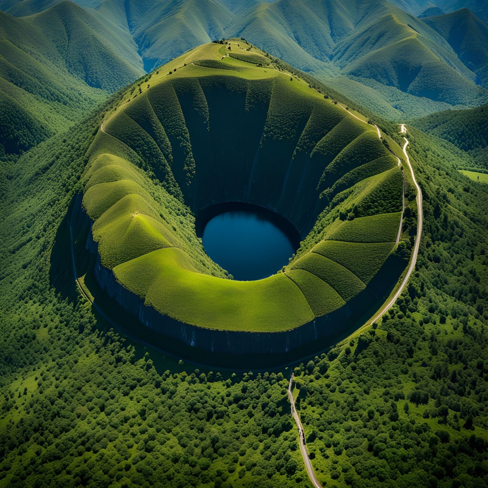 Aerial View of Serra do Divisor Landscape