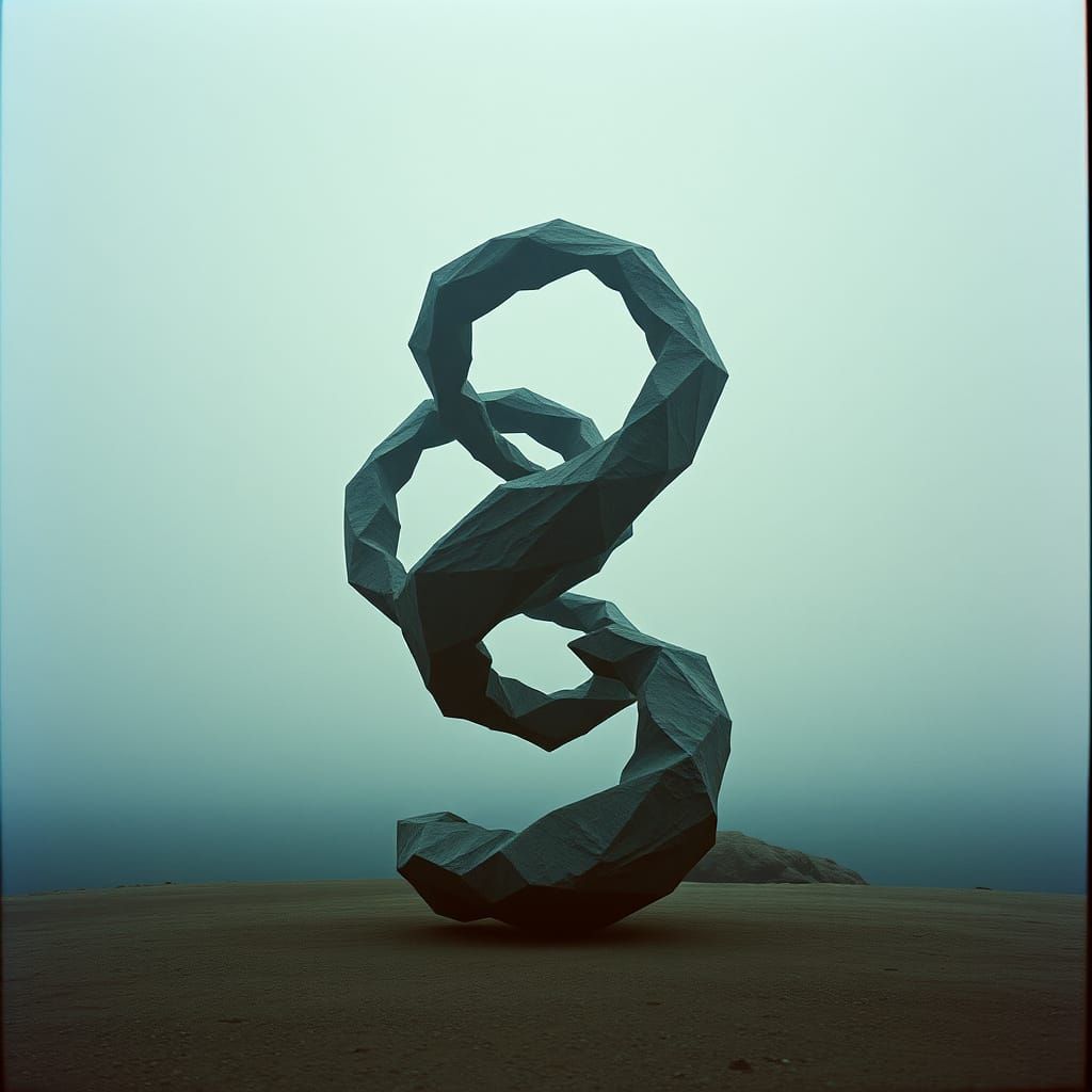 Ethereal Sculpture in Cinematic Film Style