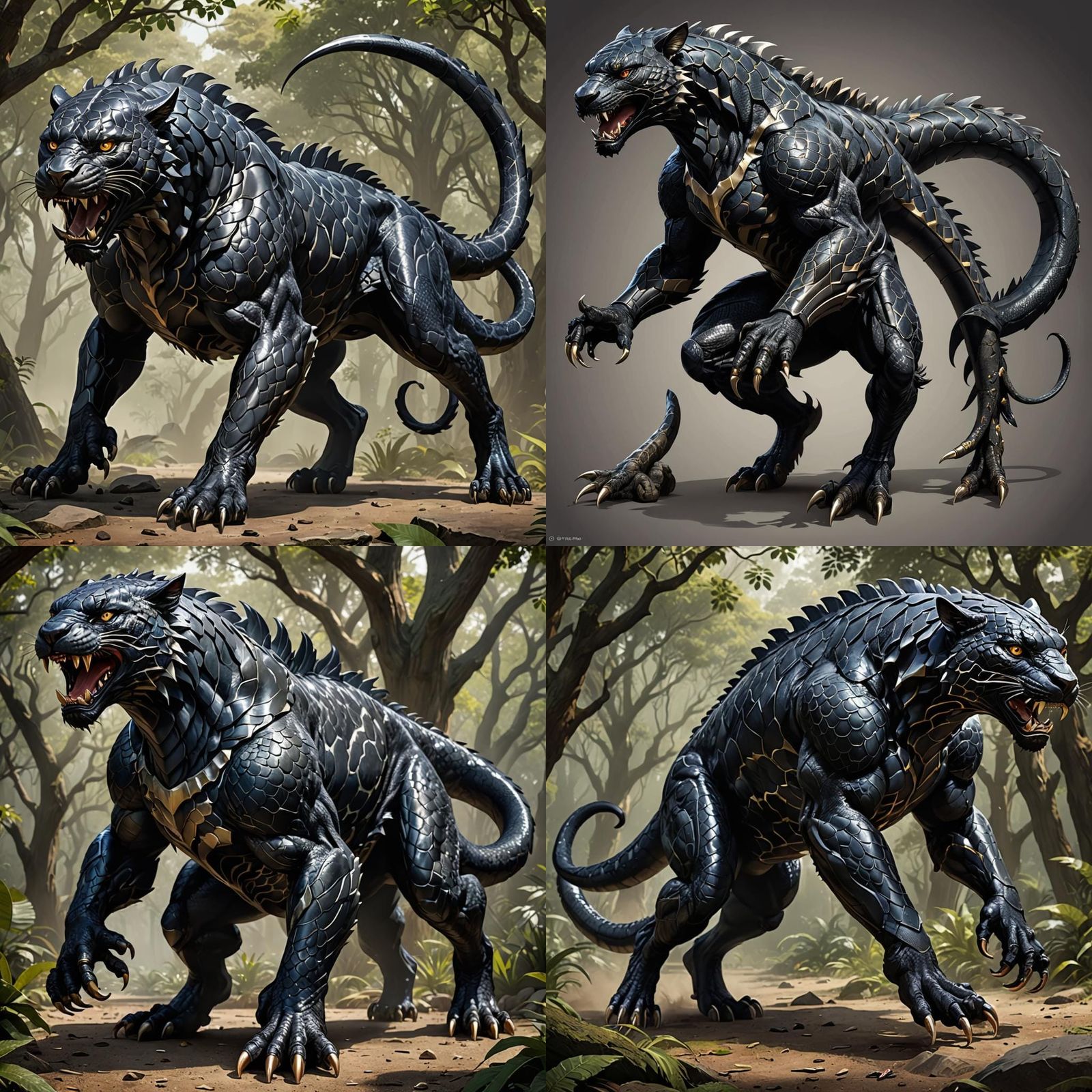 Agile Werechimera with Scales, Wings and Claws