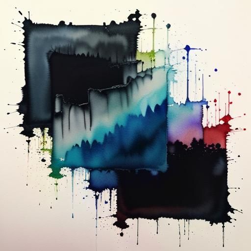 Dark and Moody Abstract Watercolor Art