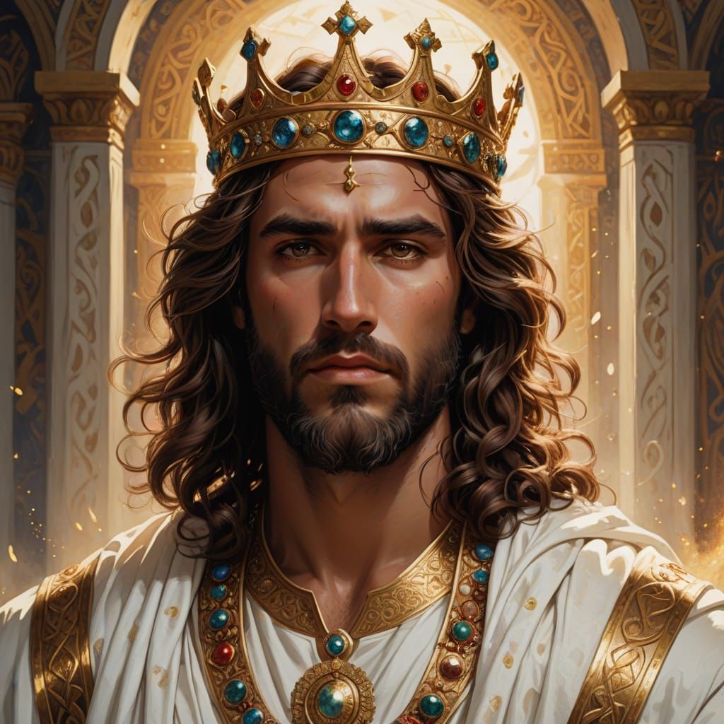 A stunning, close portrait of Hector of Troy as a deity. (2)