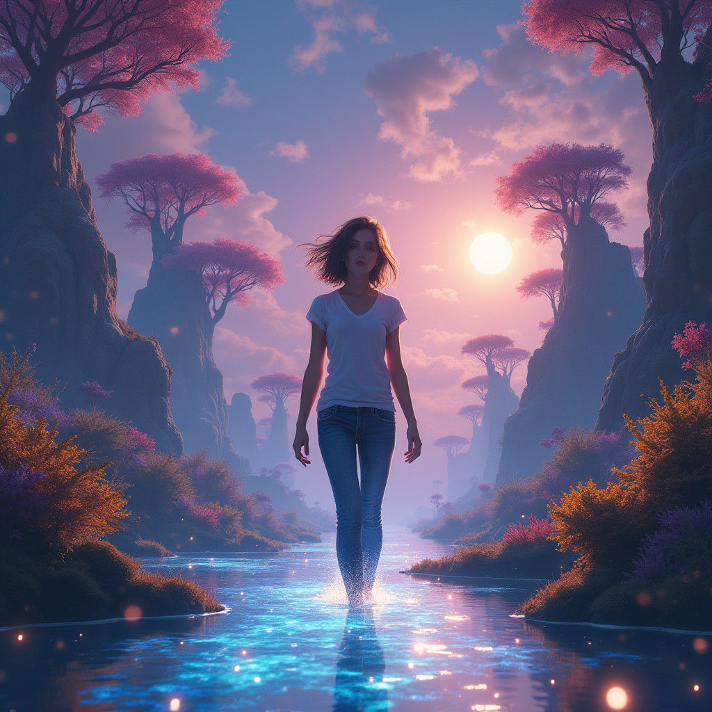 Stepping into a Shimmering Fantasy World