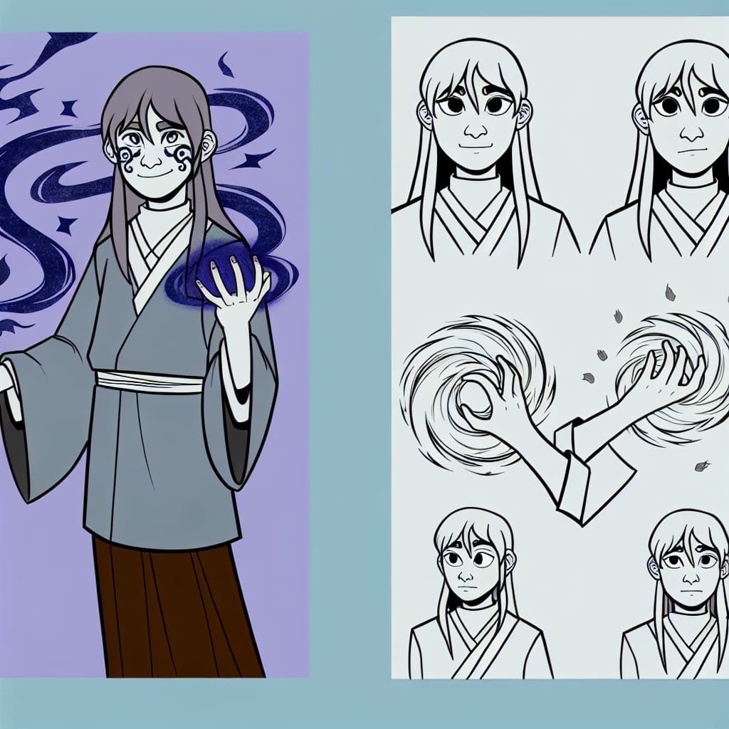 Dark Magic Superhero Girl: Manga Character Sheet