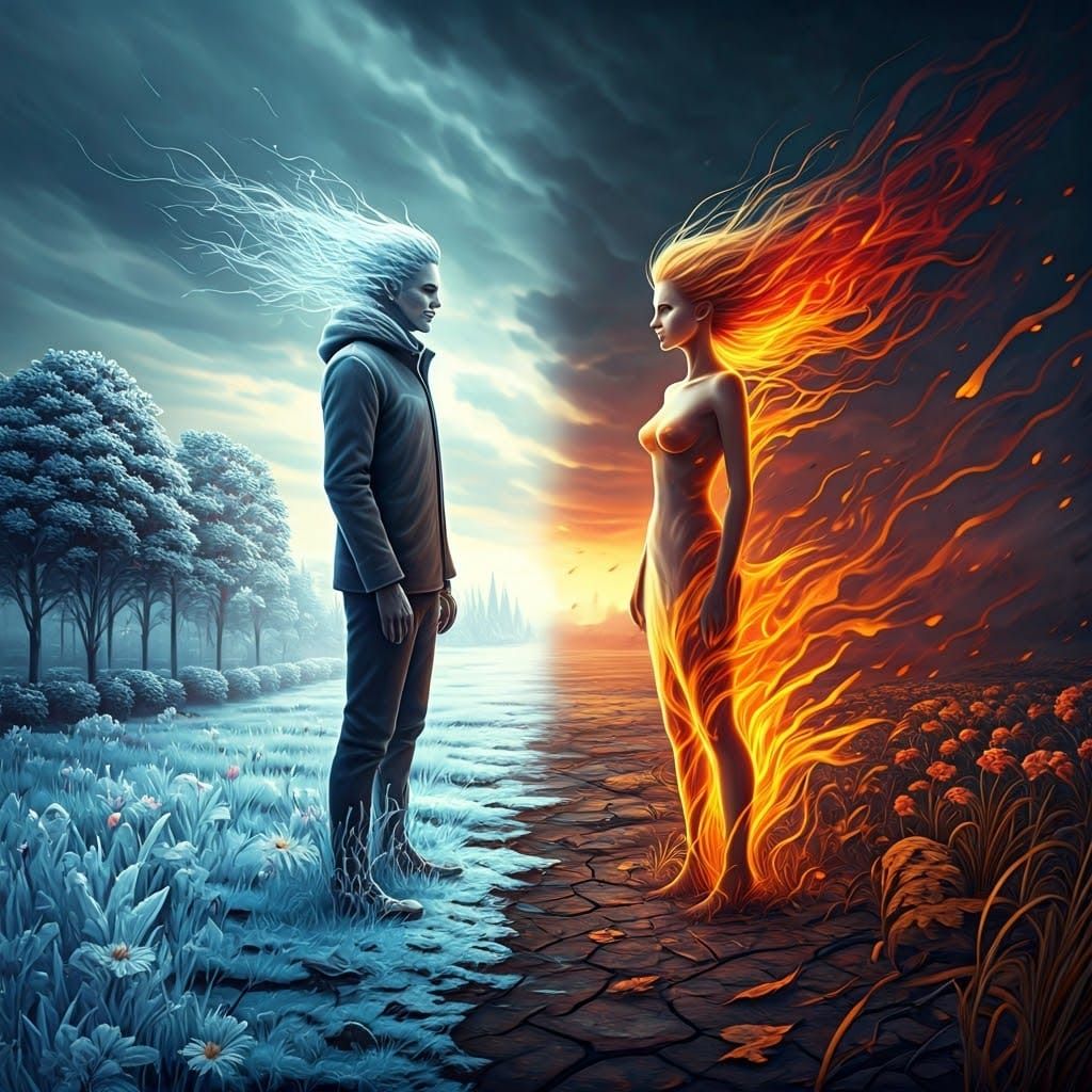 Love Conquered by Elemental Forces in a Haunting Winter Land...