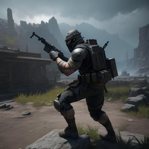 Weapons in 3D Game Cinematic Style