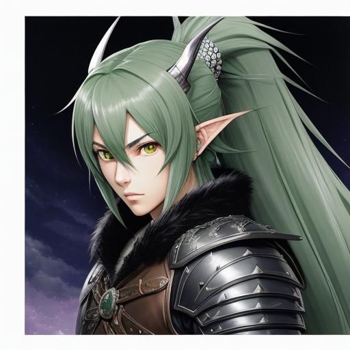 Anime Portrait of a Non-Binary Human Shifter