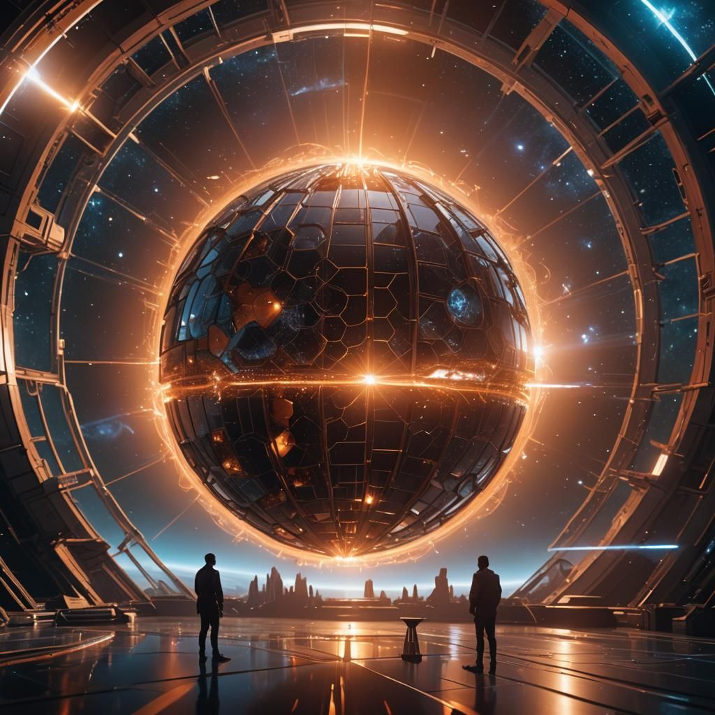 Spectacular Dyson Sphere in Deep Space