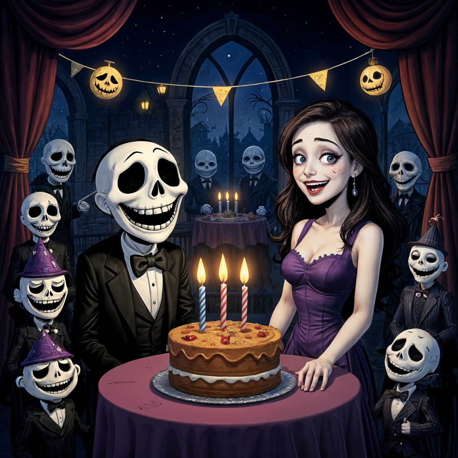 Jack and Sally Host a Nightmare Party