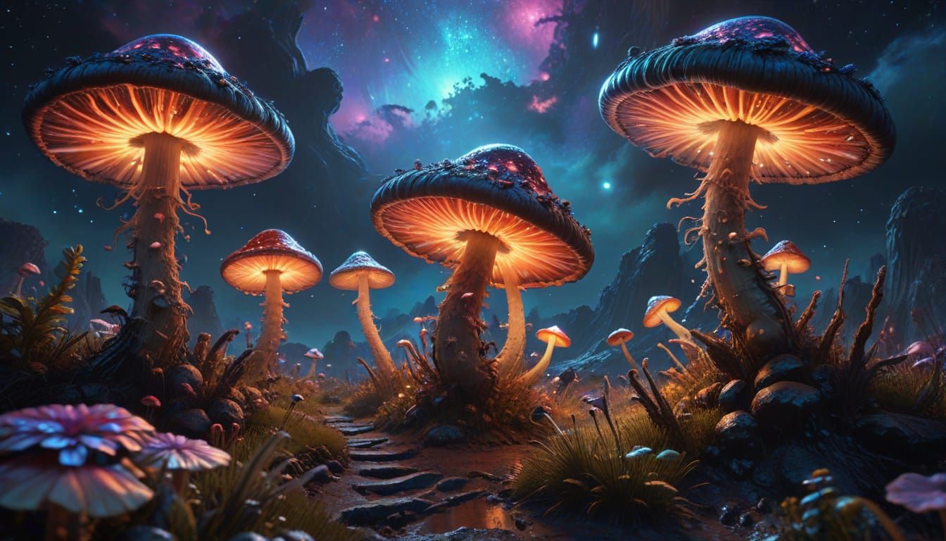 Fluffy Inchworms Frolic on Alien Planet as CGI Art