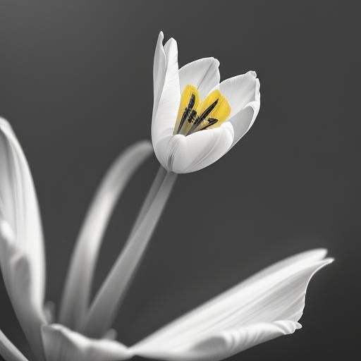 Bumblebee Pollinating Tulip in Hyperrealistic Detail