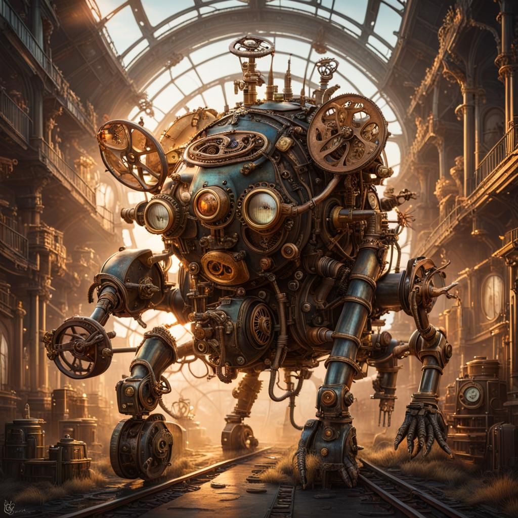 Steampunk Bio-Engineered Bat-Boar Flytrap Hybrid