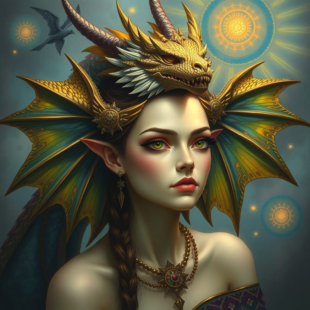 Celestial Dragon Queen Portrait