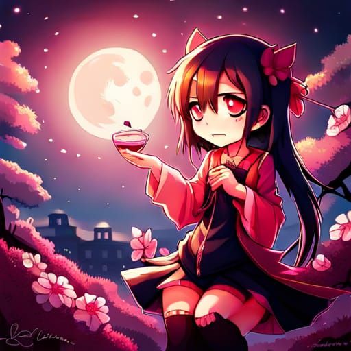 Halloween Cherry Blossoms: Anime Graffiti Art