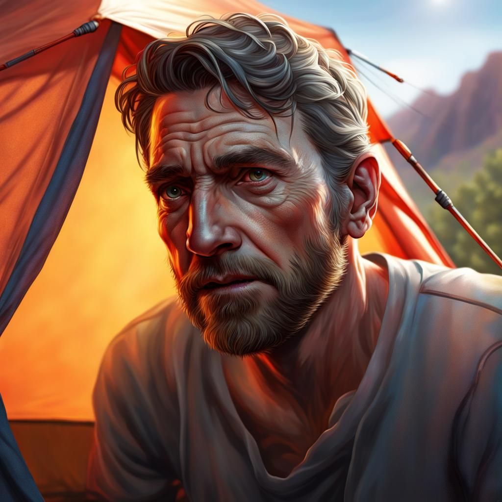 Hyperrealistic Scrubbing: Dramatic Splash Art Portrait