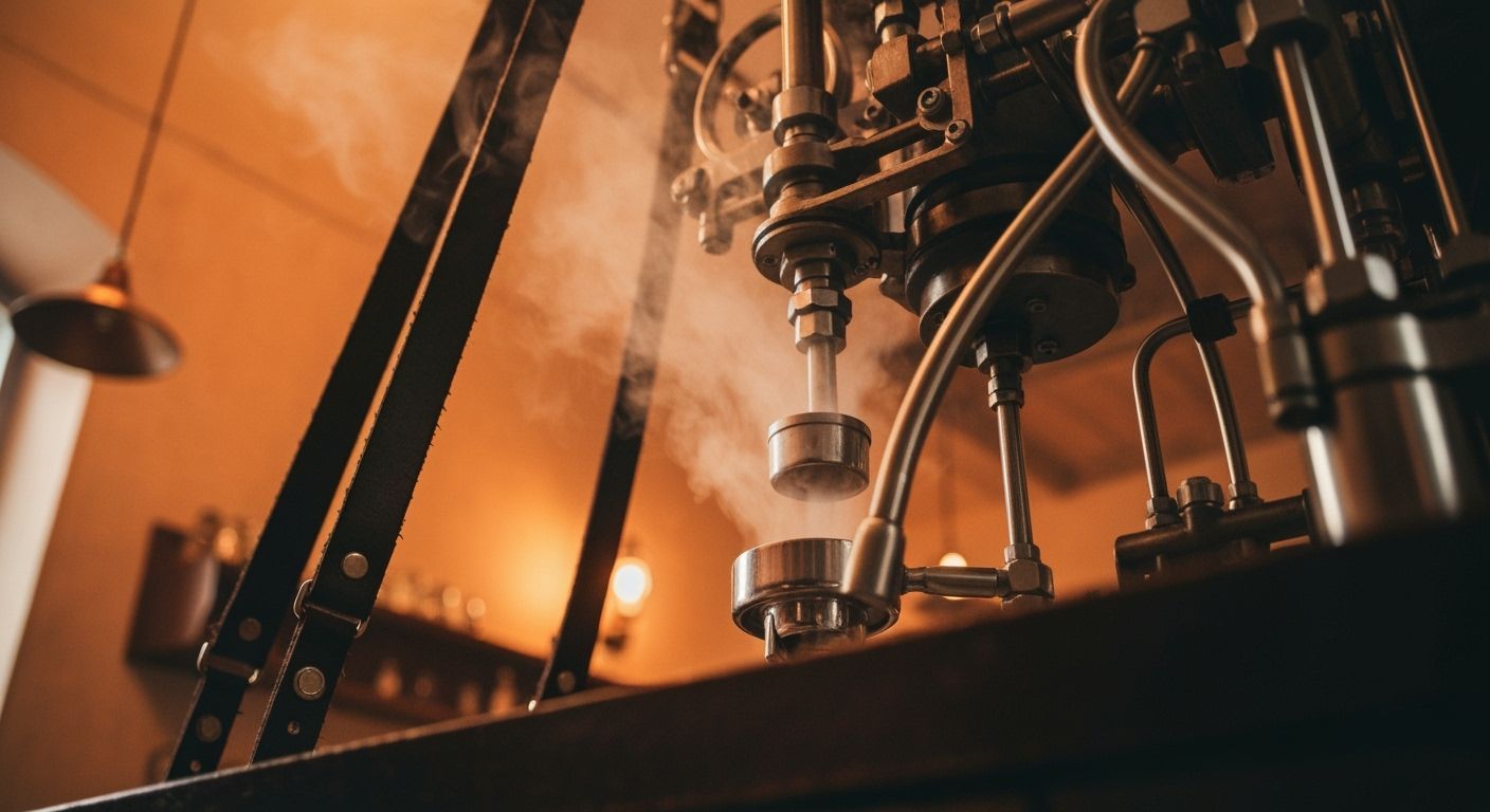 Steampunk Robot Barista Crafts Latte Art