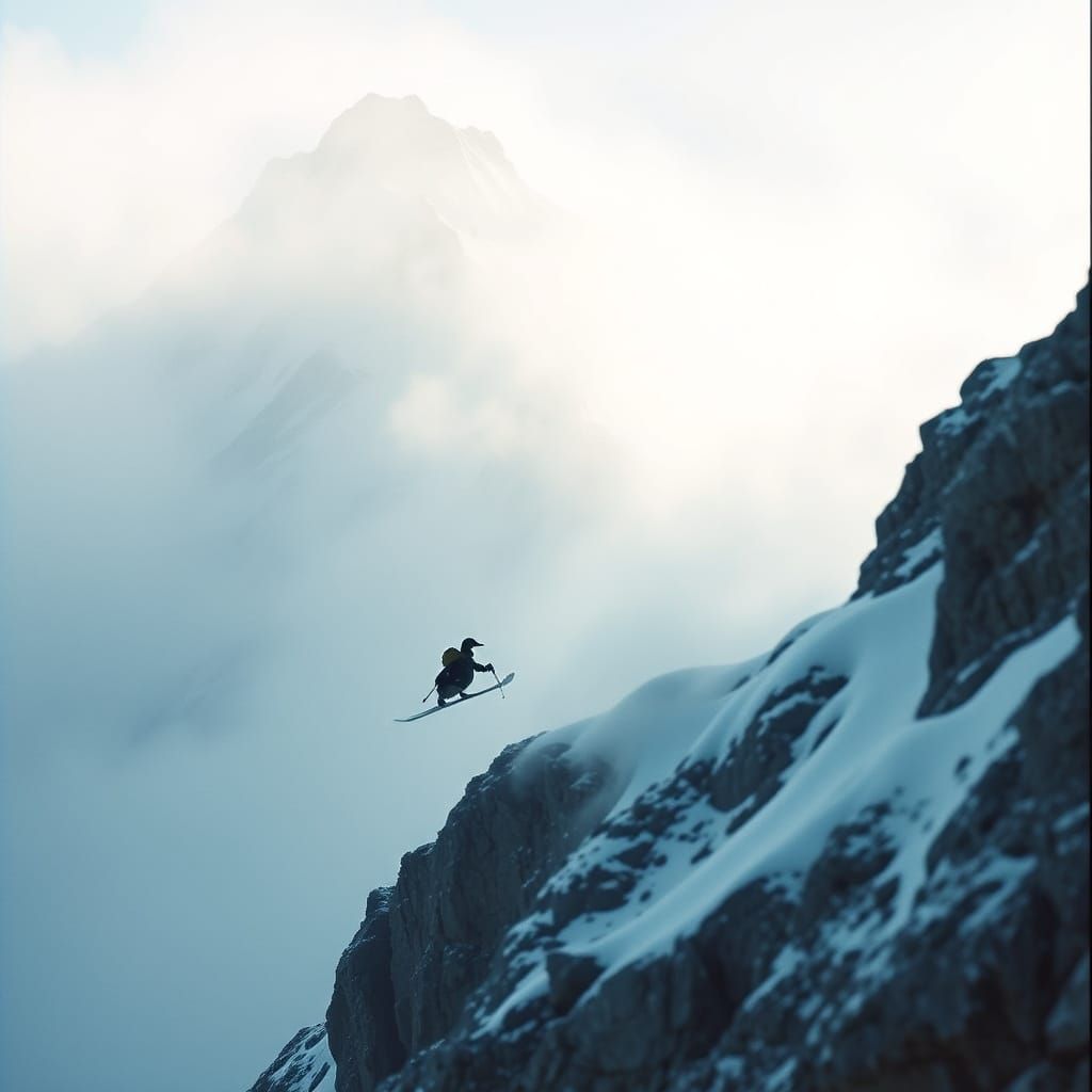 Duck Skis Down Mountain: Cinematic Film Style