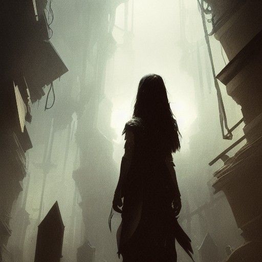 Sinister Labyrinth in Dark Fantasy Style