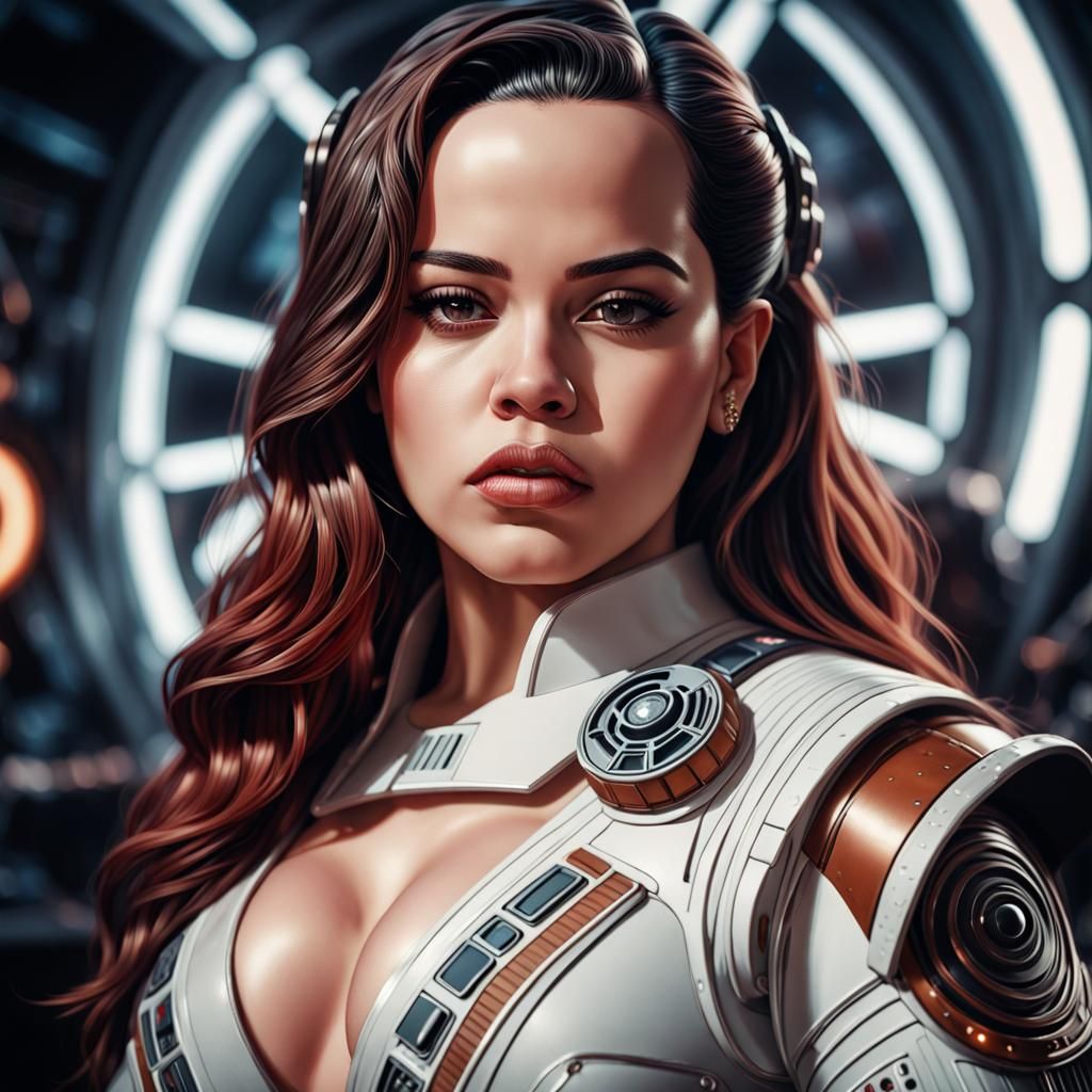 Rosalía as Star Wars Character, Hyperrealistic Render