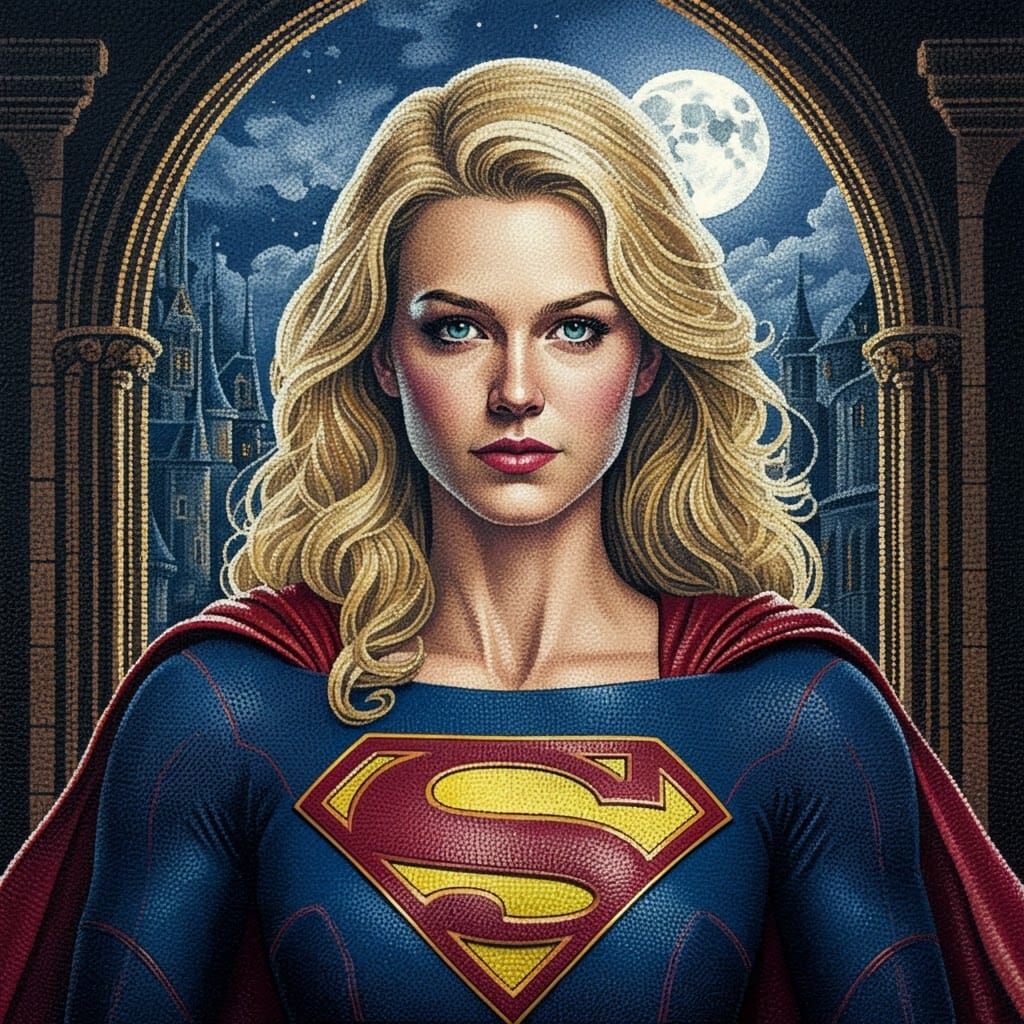 Pointillism: supergirl