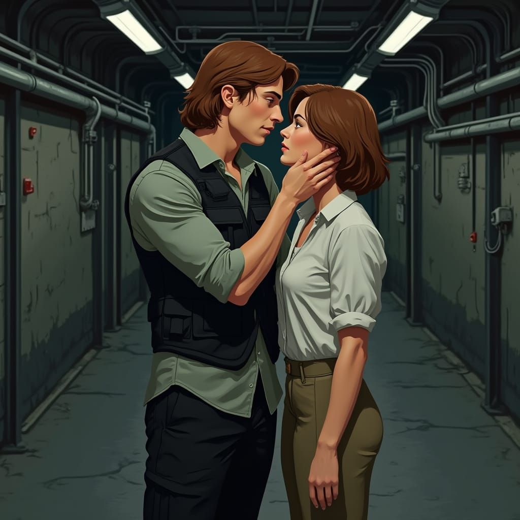 Photorealistic Portrait in Industrial Tunnel