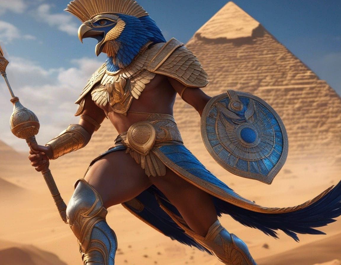 Egyptian Horus Falcon Warrior