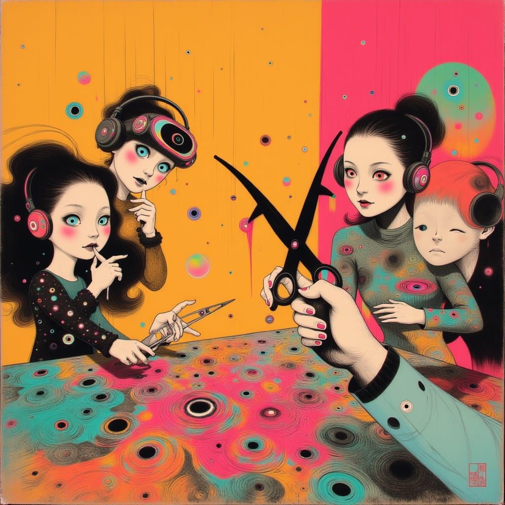 Energetic Hands Play Rock Paper Scissors