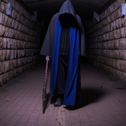 Grim Reaper in Underground Darkness