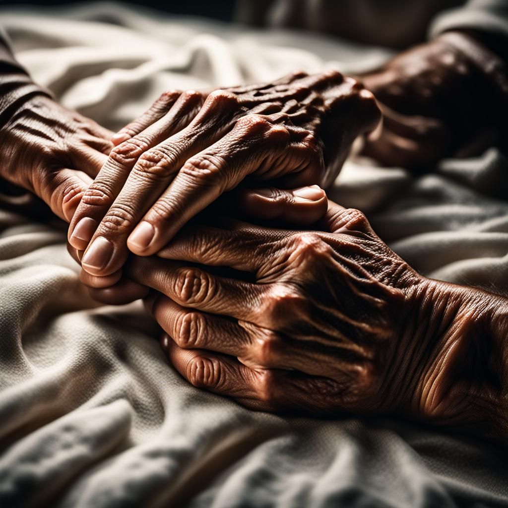 Intimate Macro Photo of Small Hands Moving