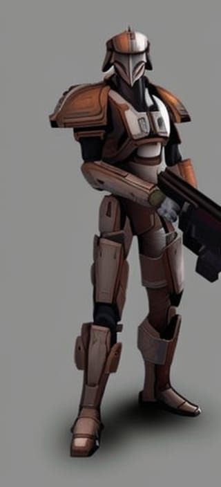 Armored Sci-Fi Soldier in Tactical Gear