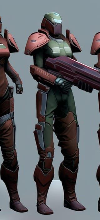 Armored Sci-Fi Marine Concept Art in 8k Resolution