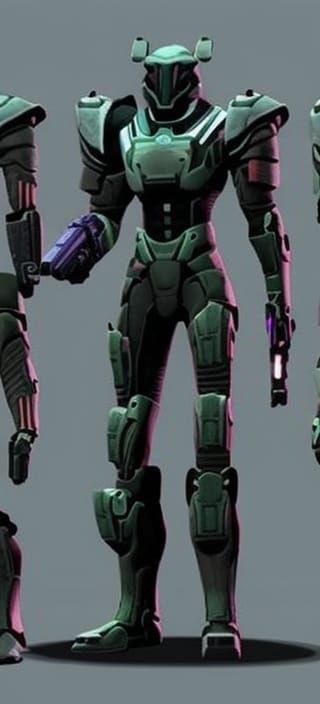 Armored Sci-Fi Warrior in Tactical Armor