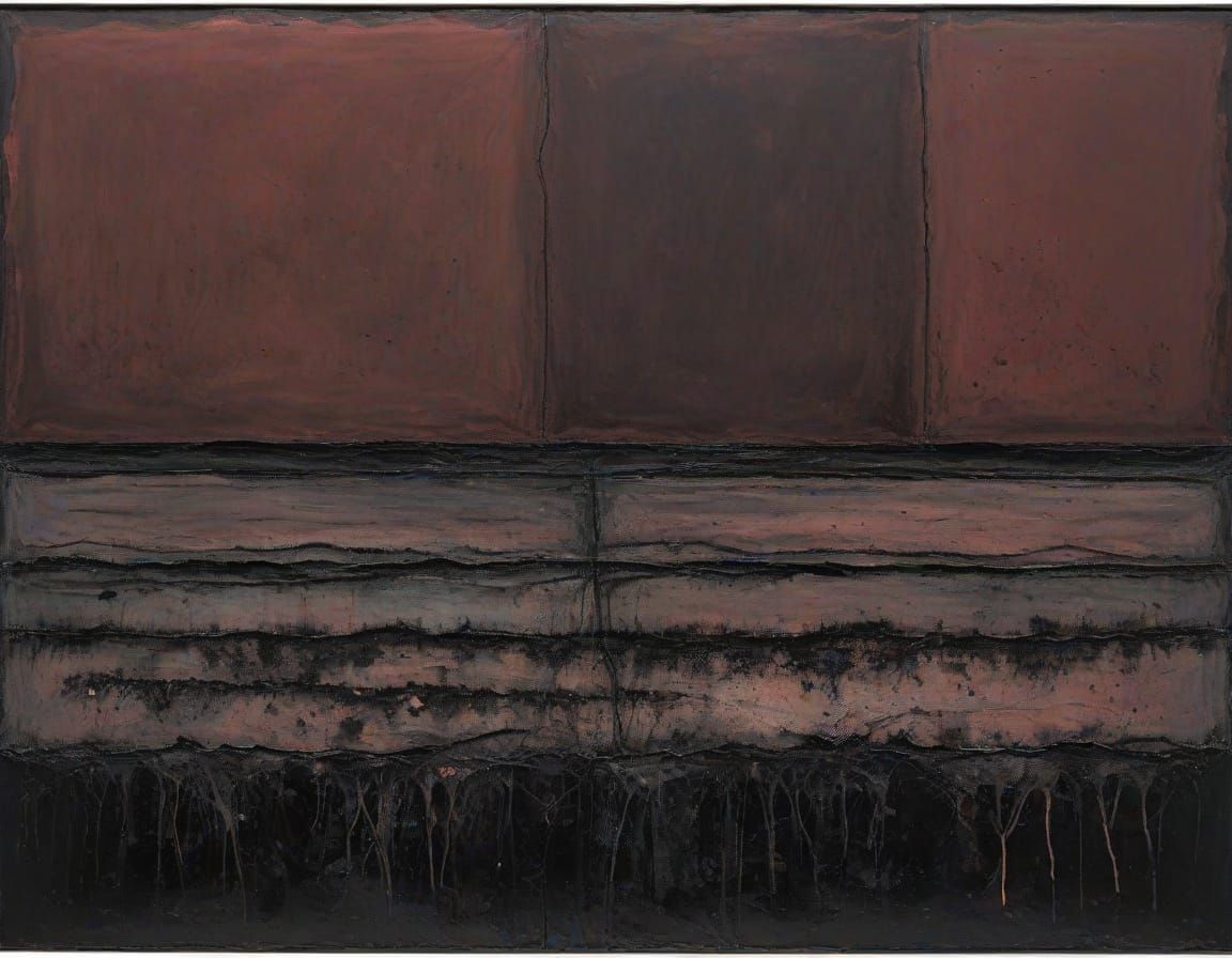 Surreal Landscape in Abstraction and Collage Style