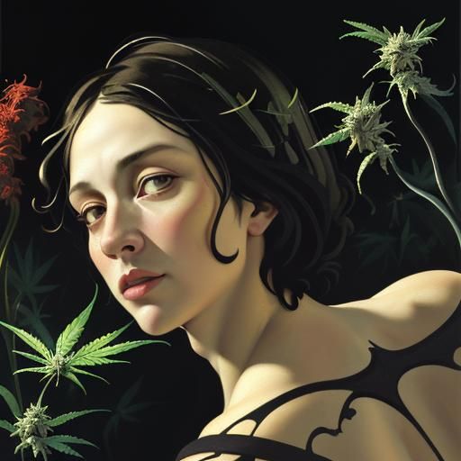 Cannabis Field in the Style of Caravaggio
