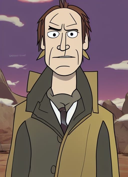 Saul Goodman as Gorillaz Cartoon Character