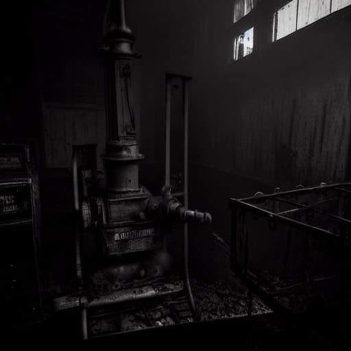 Gothic Industrial Beauty in Abandoned Decay