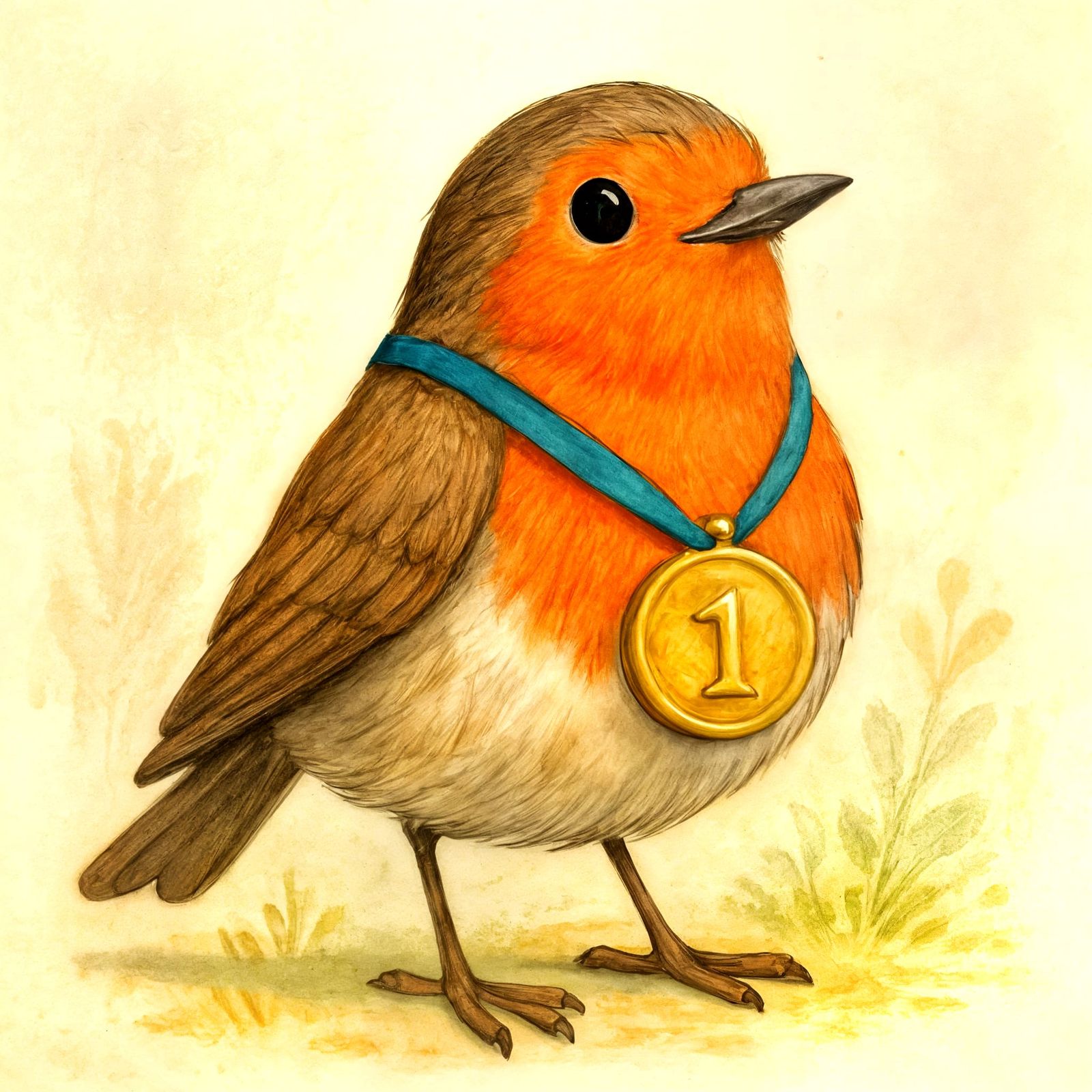 Proud Robin Wins Gold: Children's Book Illustration