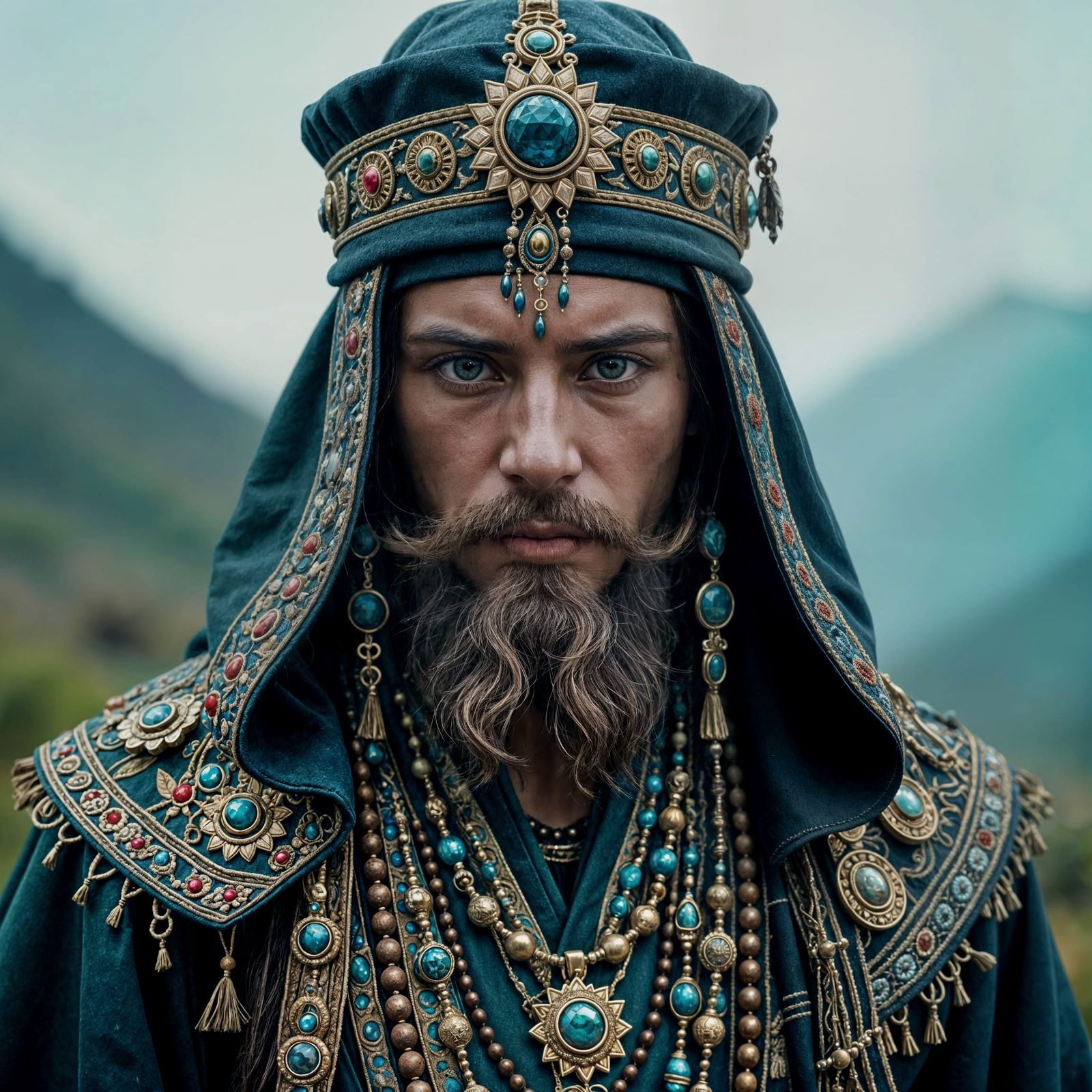 Esoteric Portrait in Vibrant Colors