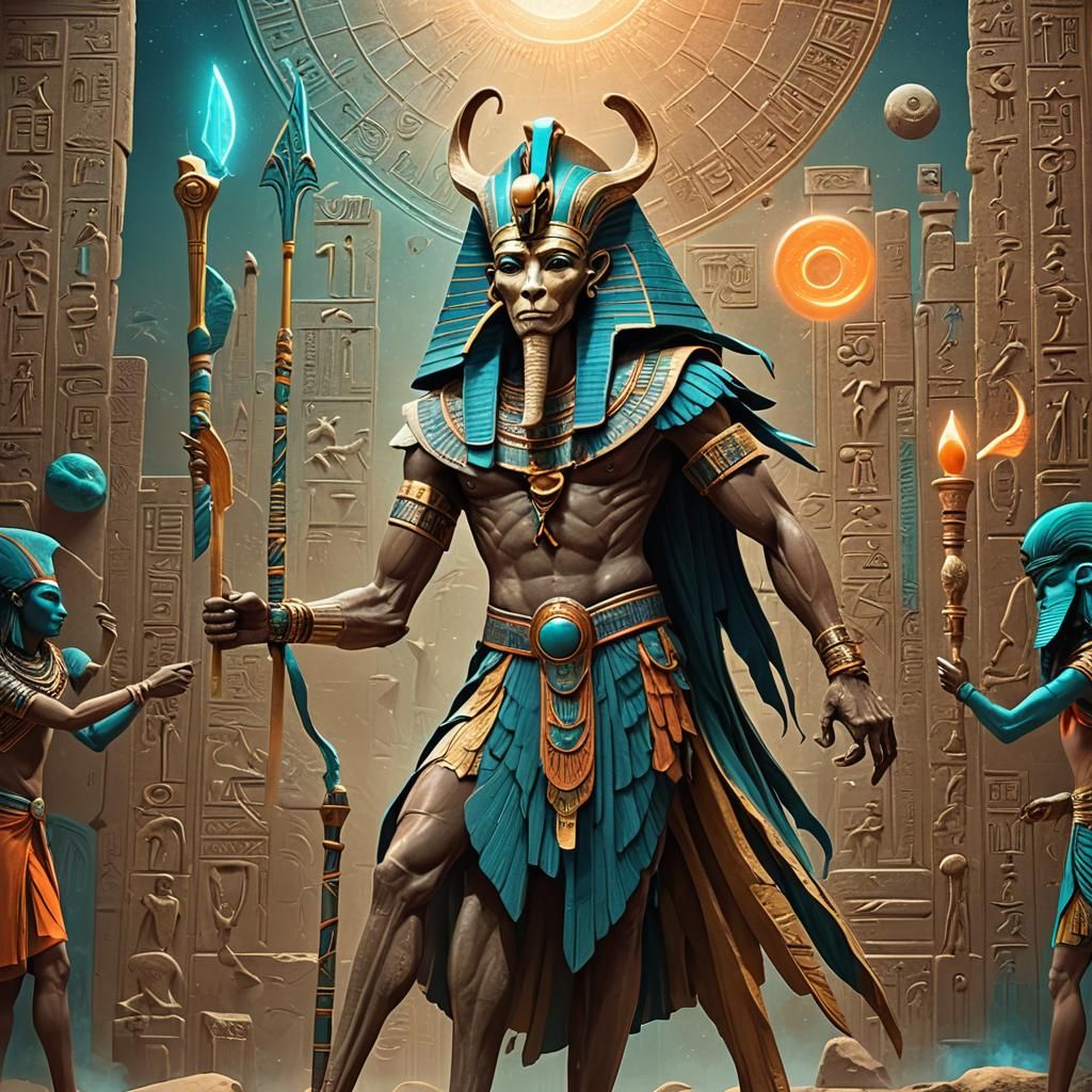 Thoth in Hyper-Realistic Digital Art Style