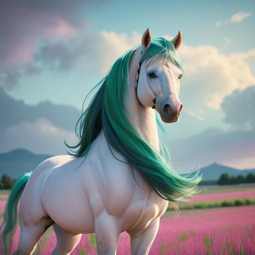 Colorful Ponies Play in Sunny Meadow